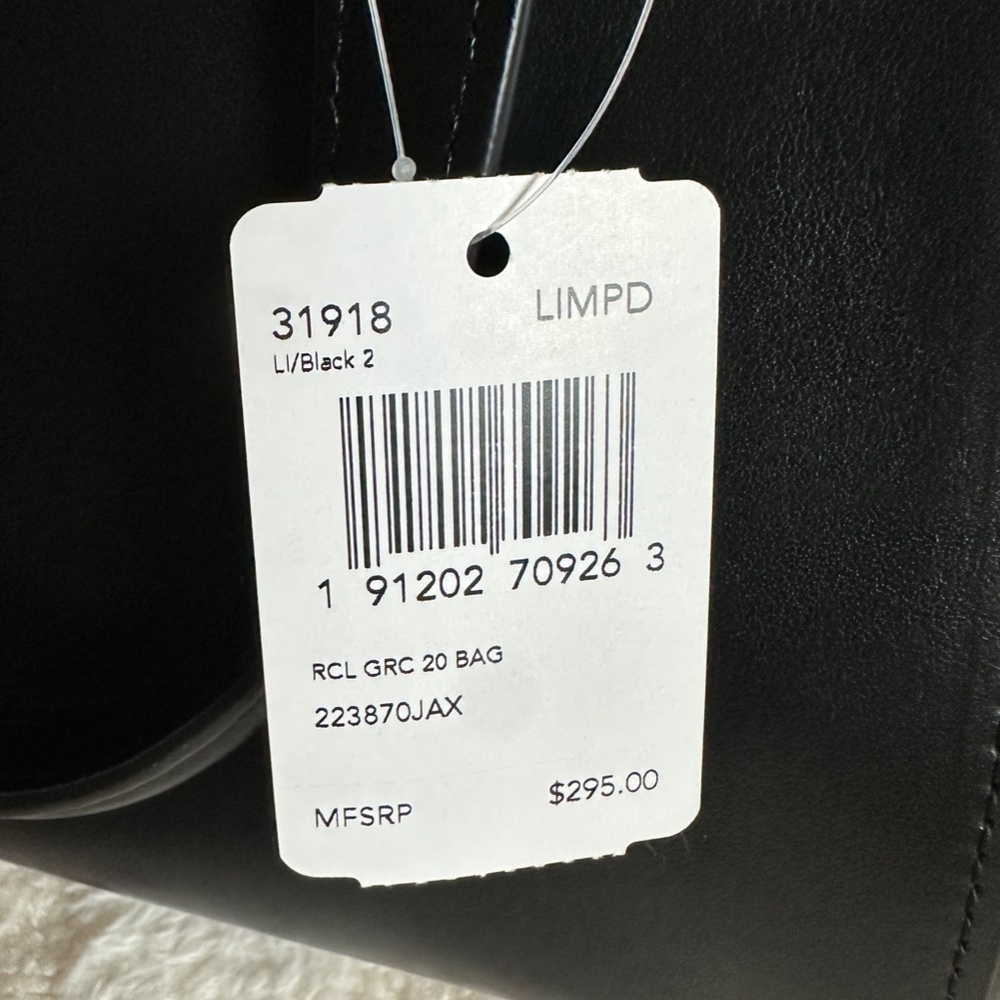 NWT! RARE! 31918 Coach x Selena Gomez Women's Bag Black Leather Grace 20 Satchel - Picture 11 of 11